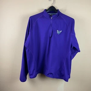 Level Ware 1/4 Zip Pullover Shirt Mens 3XL Charlotte Hornets Purple Polyester - Picture 1 of 12