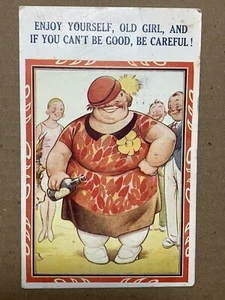 Postal de comedia de Bamforth serie Vacation Don’ts - Imagen 1 de 3
