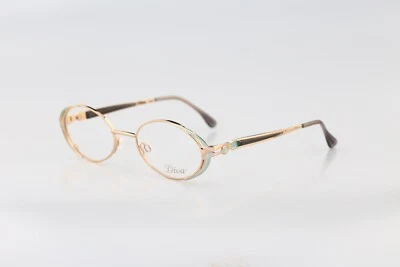 Diva 5123 84, Vintage Años 90 Azul y Dorado Ovalado Gafas Monturas Mujer Nuevo de Lote Antiguo Foto 1 de 4