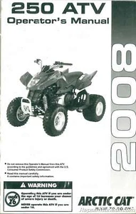 Arctic Cat 250 DVX 2008 2x4 todo terreno manual para dueños: 2258-014 - Imagen 1 de 1