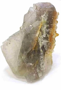 204 Grams Transparent Fluorite Specimen with Yellow Quartz Crystal from Pakistan - Picture 1 of 5