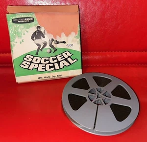 CINE FILM: Vintage SUPERCINE PRESENTS 8mm reel 1958 WORLD CUP FINAL BRAZIL PELE - Picture 1 of 2