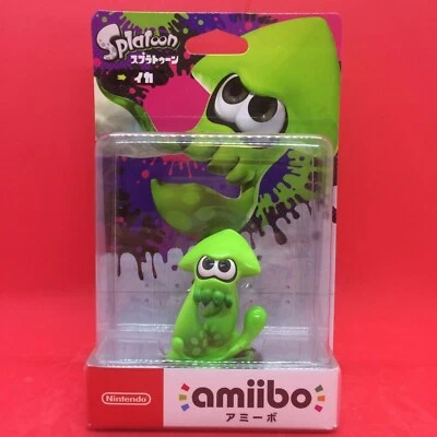 Nintendo amiibo Inkling SQUID IKA Green SWITCH Wii U Splatoon From Japan - Image 1 of 4
