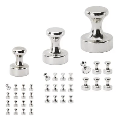 BLANKO Neodym Magnetpins N45 Magnet Kegel in Sets mit 6 / 12 / 16 Stück Kegelmagnete