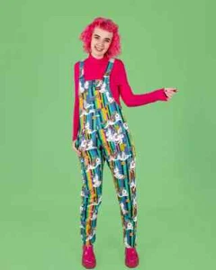 Mujer Run & Fly peto unicornio rayas arco iris retro algodón elástico Kawaii - Imagen 1 de 6