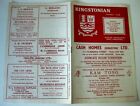 Kingstonian v Wimbledon (New Floodlights) 1960/61 Isthmian League Programme.