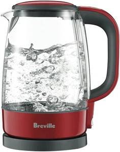 NEW Breville BKE480CRN The Crystal Clear Glass Kettle - Cranberry - Picture 1 of 1