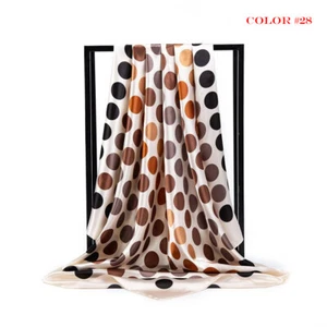 Women's Scarf Silk-Satin Square Head Shawl Scarfs 35"*35" Hijab - Picture 1 of 1