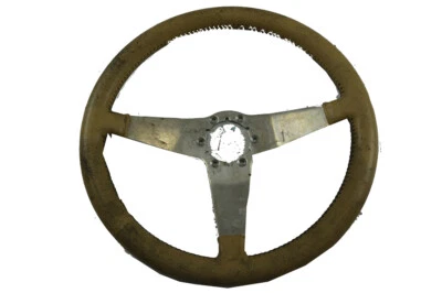 1963-1982 Steering Wheel Chevrolet Corvette Tan Leather 3 Spoke USED - Image 1 of 4