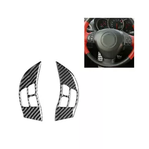 2Pcs Carbon Fiber Steering Wheel Button Cover Trim For Mazda RX-8 2004-2008 - Picture 1 of 12
