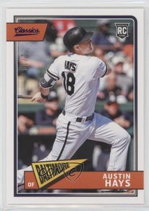 2018 Chronicles Classics Timeless Tributes Purple /10 Austin Hays #28 Rookie RC