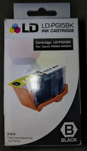 LD PG15 BK Black Ink Cartridge Canon PIXMA MX850, new in seald box - Foto 1 di 1