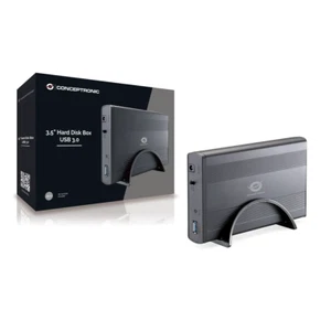Conceptronic 3.5" HDD/SSD Gehäuse USB 3.0 SATA I-III Aluminium extern - Bild 1 von 5