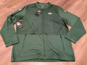 New York Jets Nike Zip-Up Sideline Jacket NFL 907675-323 Green New Men's Size XL - Picture 1 of 12