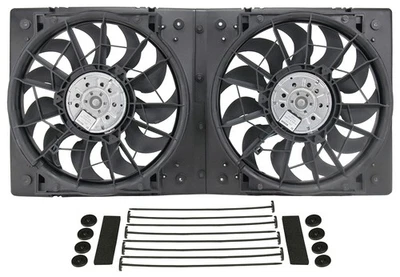 Derale High Output Dual 12" Electric RAD Fan/Plastic Shroud Kit - Image 1 of 4