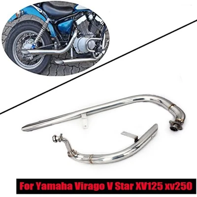 Silenciador sistema de escape tubo y silenciador para Yamaha Virago V Star XV250 1988-2023 Foto 1 de 4