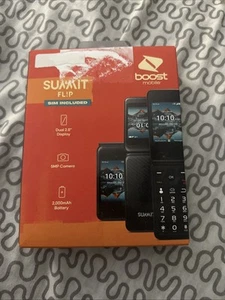 Boost Mobile Summit Flip Phone Bundle Dual 2.8" Display - Picture 1 of 4