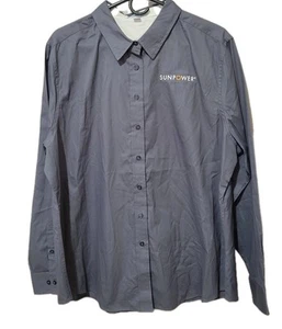 Camisa Port Authority Mujer Damas 2XL Gris Manga Larga Abotonada Trabajo Nueva - Imagen 1 de 7