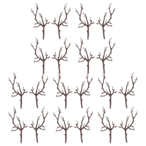 20 PCS Christmas Decoration Accessories Tree Branch Plastic Antler Deer Antlers - Picture 1 of 12