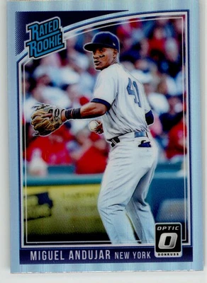 Miguel Andujar 2018 Donruss Optic Holo 31 New York Yankees Rookie - Image 1 of 2