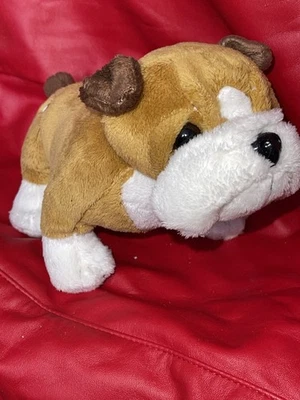 Ganz Lil'kinz Bulldog HM126 Plush Stuffed Animal Toy Puppy Dog Brown Tan No Code - Image 1 of 4