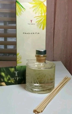 Thymes FRASIER FIR bamboo reed diffuser 6.5oz, NEW Sandlewood Cedarwood.         - Image 1 of 4