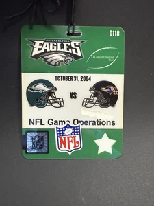 Bal. V Phil Official NFL Referee Pass 10/31/04 - Terrell Owens 101 Yards With TD - Picture 1 of 6
