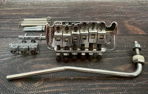 80s FERNANDES Floyd Rose FRT-3 Tremolo Bridge Chrome Full Set - Picture 1 of 12