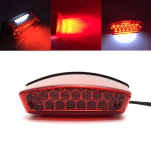 Motorrad LED Rücklicht Bremlicht Kennzeichenbeleuchtung Universal Rot Für Harley - Picture 1 of 8