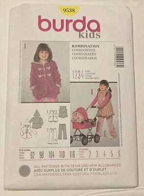 Elvish BURDA PATTERN 9538 ~COMBINATION COORDIANTES KIDS SIZES 2 -6 UCFF - Image 1 of 4