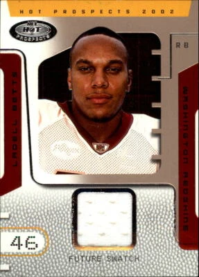 2002 Hot Prospects #105 Ladell Betts RC Jersey Rookie Card /1000  - Image 1 of 2