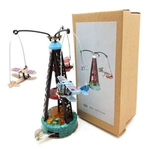Tin Twin-wing Propeller Aircrafts Toy Wind-up Nostalgic Theme Personal Ornaments - Picture 1 of 6