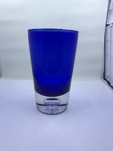 Handblown Cobalt blue glass captured bubble in base glass 1 - Picture 1 of 5