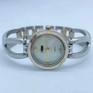 Lady Taylor women's watch Quartz analog two tone 25m pearl dial 7” running - Picture 1 of 6