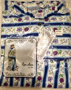 CAMISÓN ABUELA FRANELA LYN ANNE VINTAGE NUEVO CON ETIQUETAS TALLA MEDIANA - Imagen 1 de 10