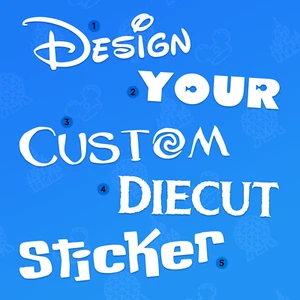 CUSTOM MOVIE Font Text Decal Die-Cut Vinyl Sticker (Personalized Walt Mickey) - Picture 1 of 9