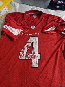 Reebok Arizona Cardinals Kevin Kolb #4 On Field Red Jersey Adult Size XL - Picture 1 of 6
