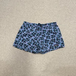 Patagonia Girls Blue Pollen Confetti Baggies Shorts 3.5” Size L Beach Pool - Picture 1 of 13