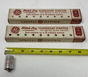 Vtg GE Watch Dog Fluorescent Lamp Starters 30Watt New Old Stock, Two Packs Of 10 - Picture 1 of 4