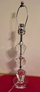 Heavy Retro 24" Solid Cubic Lead Crystal Elements with Lucite Base - Picture 1 of 5