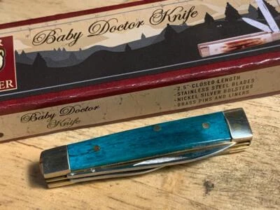 Frost Cutlery Baby Doc Green Smooth Bone Doctor's 2 1/2" Pocket Knife F14974GSB - Image 1 of 4