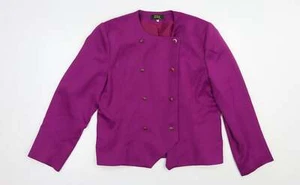Elle London Womens Purple Jacket Blazer Size 16 - Picture 1 of 12