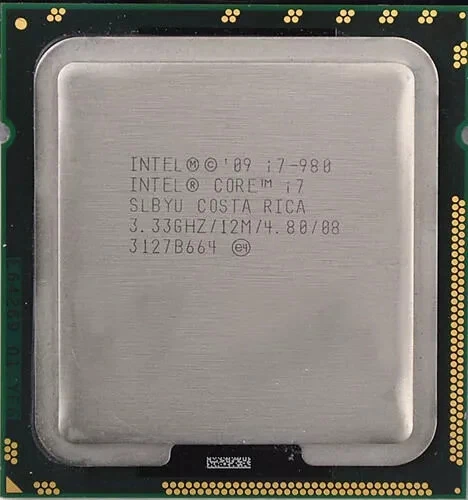 INTEL CORE I7 I7-980 SLBYU 3.33 GHZ / 12M/ 4.80 LGA 1366 6 Cores TDP 130W - Image 1 of 2