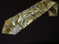 J Garcia Tie Gold Silver Banyan Tree Coll 35 Abstract Silk Necktie Artwork Art 