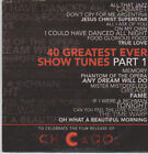 40 GREATEST EVER SHOW TUNES: PART 1 - PROMO CD (2003) CABARET, GREASE, FAME ETC