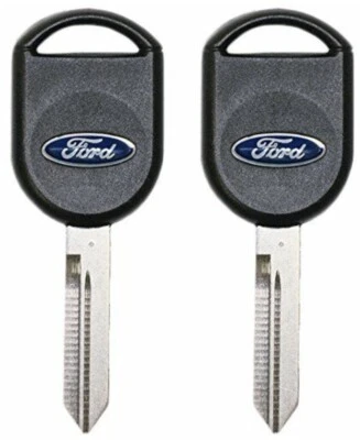 2 Pack - FORD REPLACEMENT TRANSPONDER CHIP IGNITION KEY BLANK LOGO KEY 599114  - Image 1 of 2