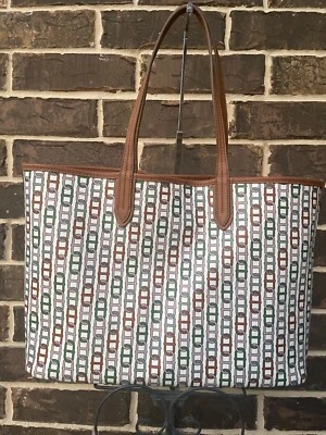 NUEVO CON ETIQUETAS $195 Bolso de Mano Fossil Williamson Estampado Multi Cadena Tostado Multi Grande con Bolsa Foto 1 de 4