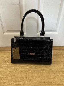 Women’s Black Ego Fashion Bag - New With Tag - 30cm Long & 22cm Tall - Picture 1 of 12