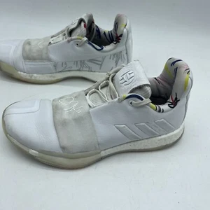 Adidas Harden Vol 3 Doodle Men's 7.5 Cloud White Boost Shoes G54022-Some Wear - Picture 1 of 13