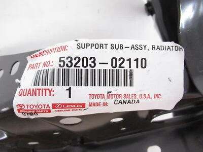 Genuine OEM Toyota 53203-02110 Driver Upper Radiator Support 2009-2013 Corolla - Image 1 of 4